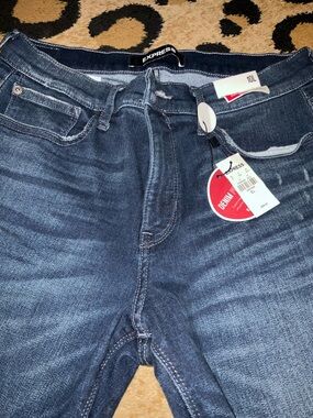 Express women’s  Slim Straight Dark Blue Jeans